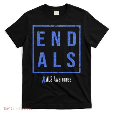 End Als, Distressed Als Awareness T-Shirt