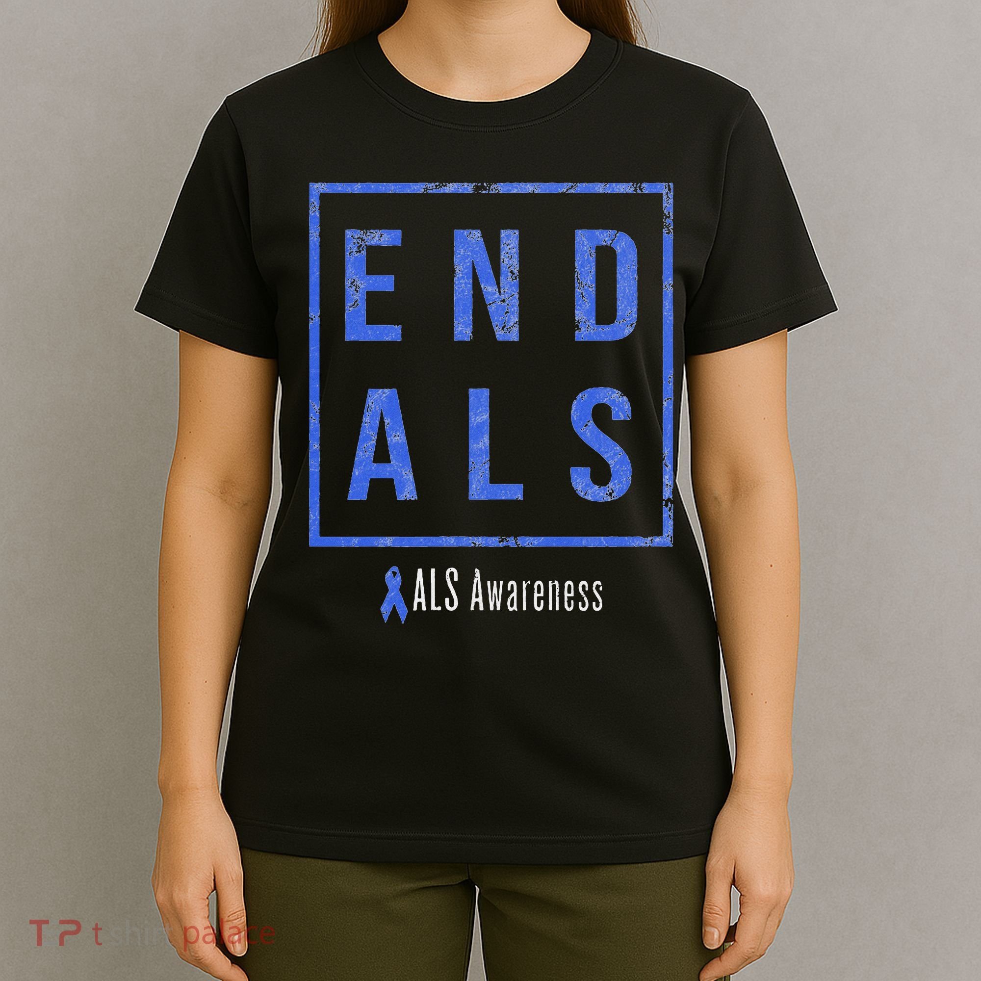 End Als, Distressed Als Awareness T-Shirt