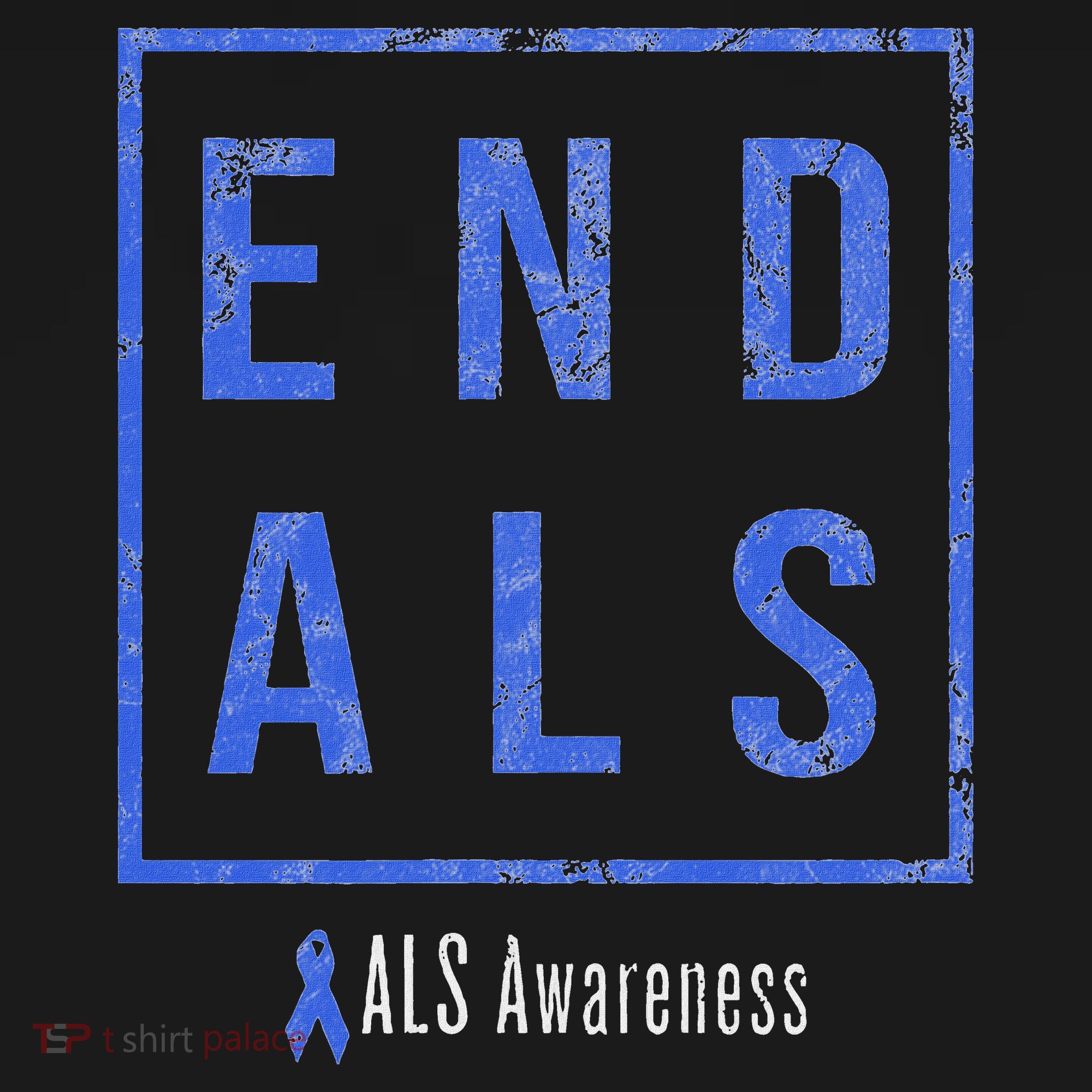 End Als, Distressed Als Awareness T-Shirt