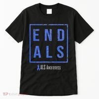 End Als, Distressed Als Awareness Tall T-Shirt thumb 0