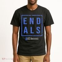 End Als, Distressed Als Awareness Tall T-Shirt thumb 2