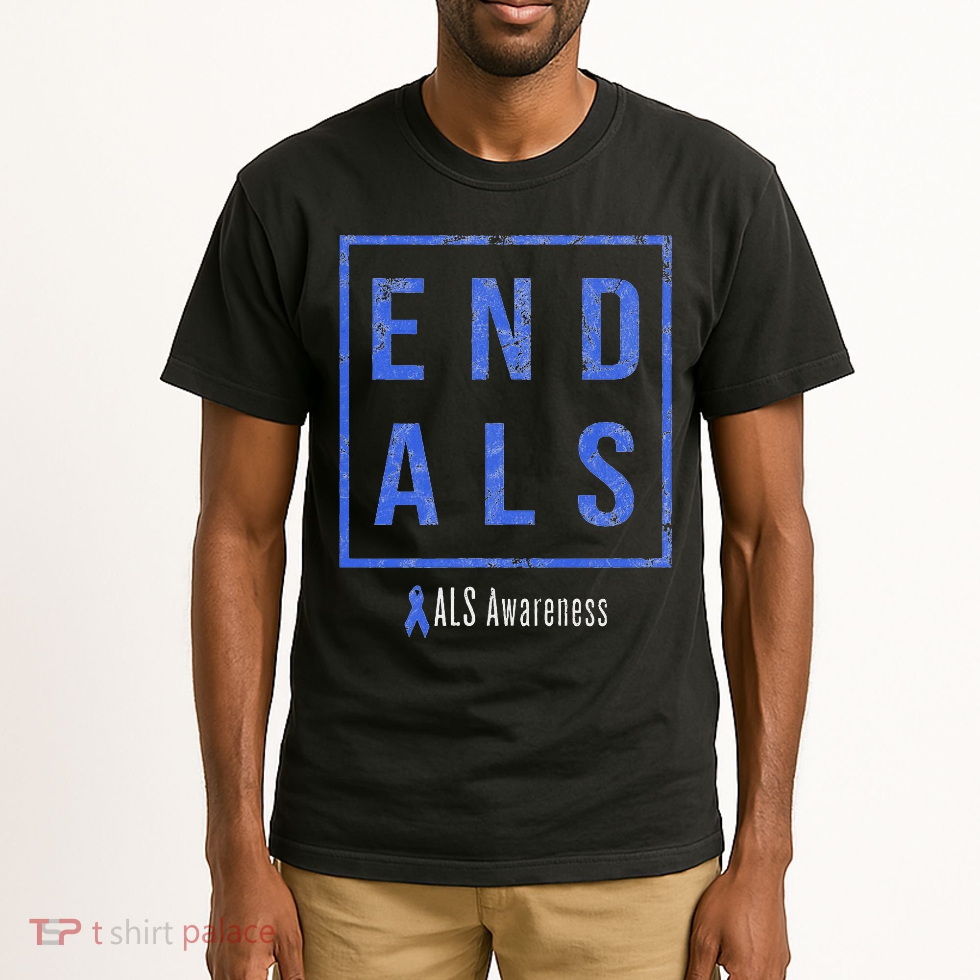 End Als, Distressed Als Awareness Tall T-Shirt