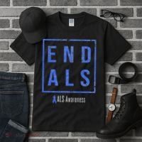 End Als, Distressed Als Awareness Tall T-Shirt thumb 3