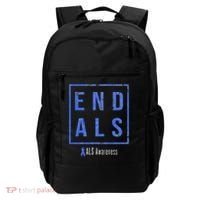 End Als, Distressed Als Awareness Backpack thumb 0