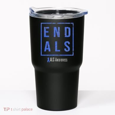 End Als, Distressed Als Awareness Tumbler