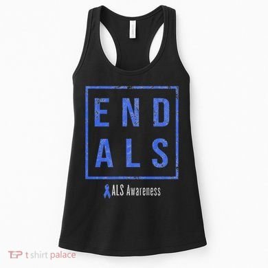 End Als, Distressed Als Awareness Women's Tank Top