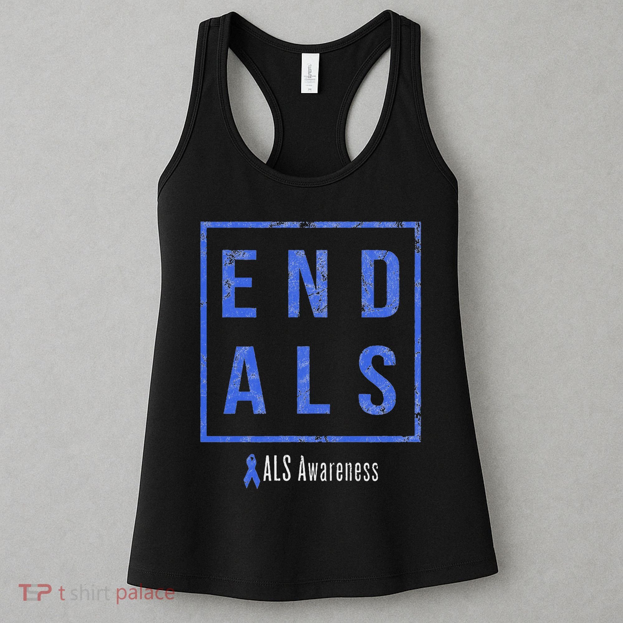 End Als, Distressed Als Awareness Women's Tank Top