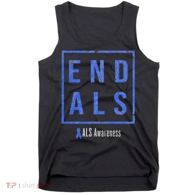 End Als, Distressed Als Awareness Tank Top