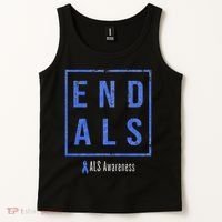 End Als, Distressed Als Awareness Tank Top thumb 2