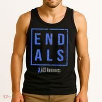 End Als, Distressed Als Awareness Tank Top thumb 3