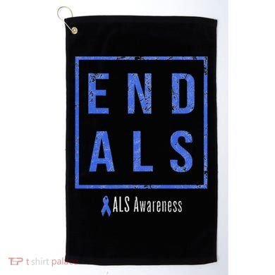 End Als, Distressed Als Awareness Golf Towel