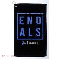 End Als, Distressed Als Awareness Golf Towel thumb 0