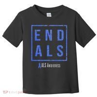 End Als, Distressed Als Awareness Toddler T-Shirt thumb 0