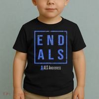 End Als, Distressed Als Awareness Toddler T-Shirt thumb 2