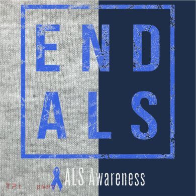 End Als, Distressed Als Awareness Kids Colorblock Raglan Jersey