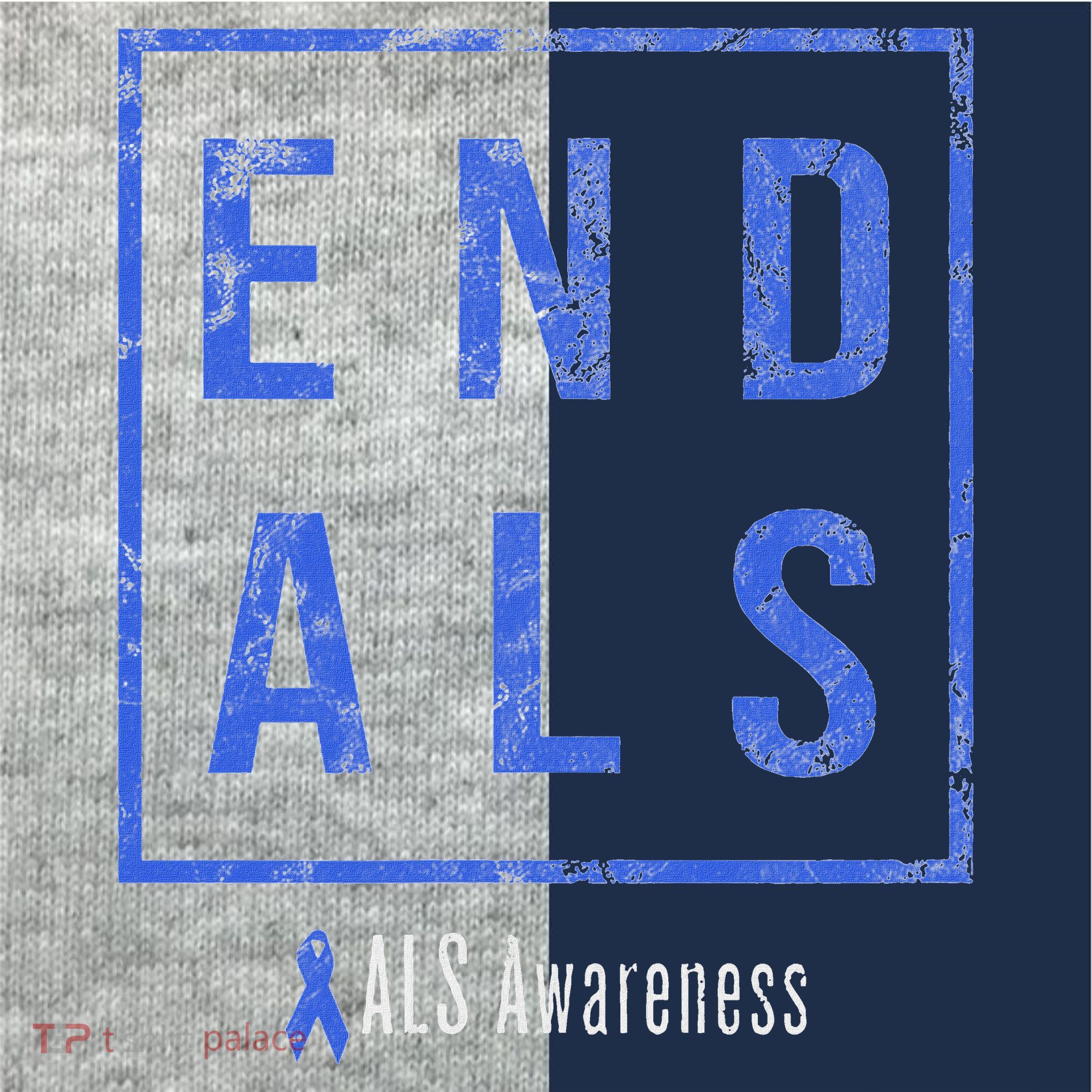 End Als, Distressed Als Awareness Kids Colorblock Raglan Jersey