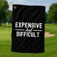 Expensive And Difficult Funny Mom Life Golf Towel thumb 1