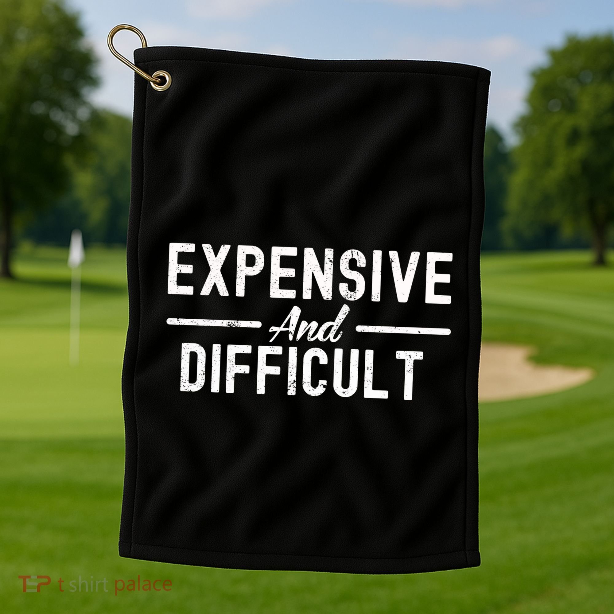 Expensive And Difficult Funny Mom Life Golf Towel