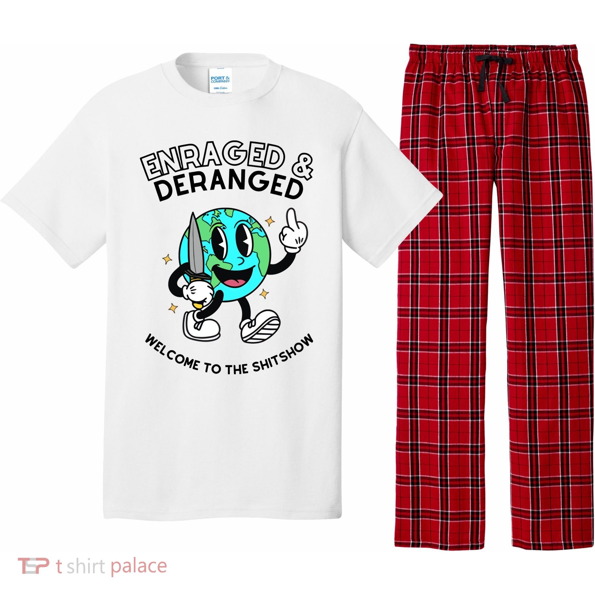 Enraged And Deranged Welcome To The Shit Show Pajama Set