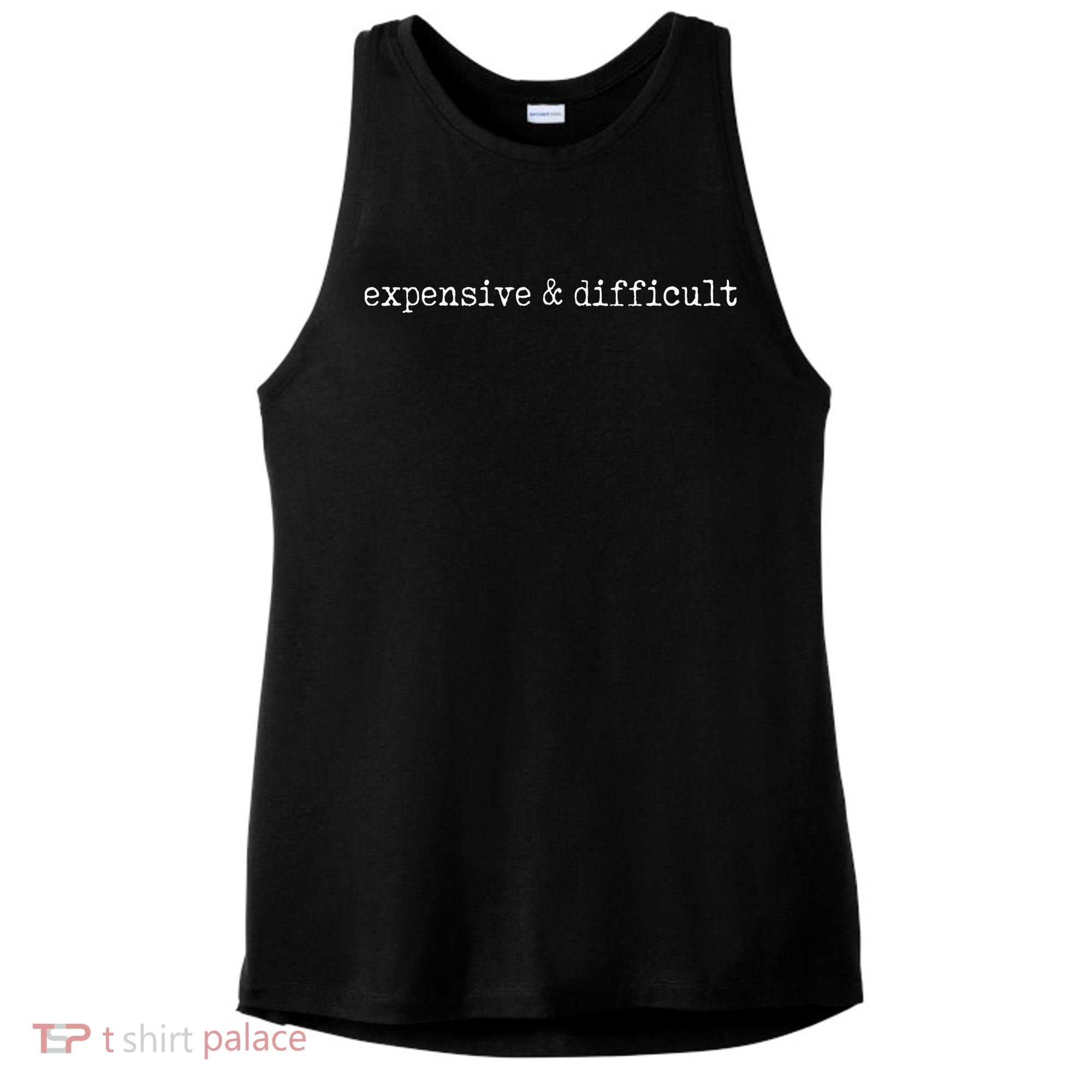 Expensive And Difficult Funny Bougie Bougee Ladies PosiCharge Tri-Blend Wicking Tank