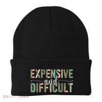 Expensive And Difficult, Wife Sarcastic Funny Mom Beanie thumb 0