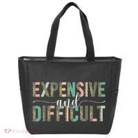 Expensive And Difficult, Wife Sarcastic Funny Mom Tote Bag thumb 0