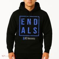 End Als Distressed Als Awareness Hoodie thumb 2