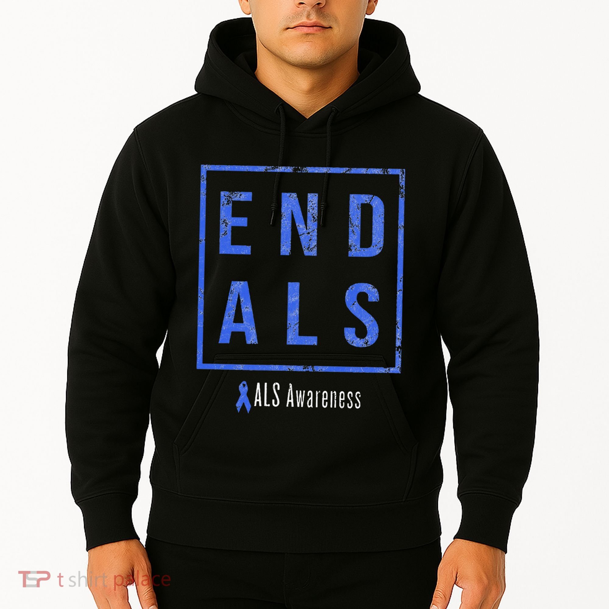 End Als Distressed Als Awareness Hoodie