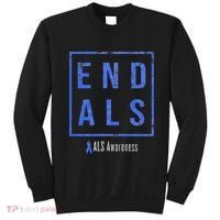 End Als Distressed Als Awareness Sweatshirt thumb 0