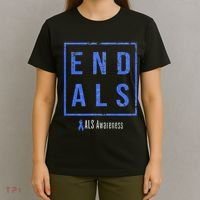 End Als Distressed Als Awareness T-Shirt thumb 4