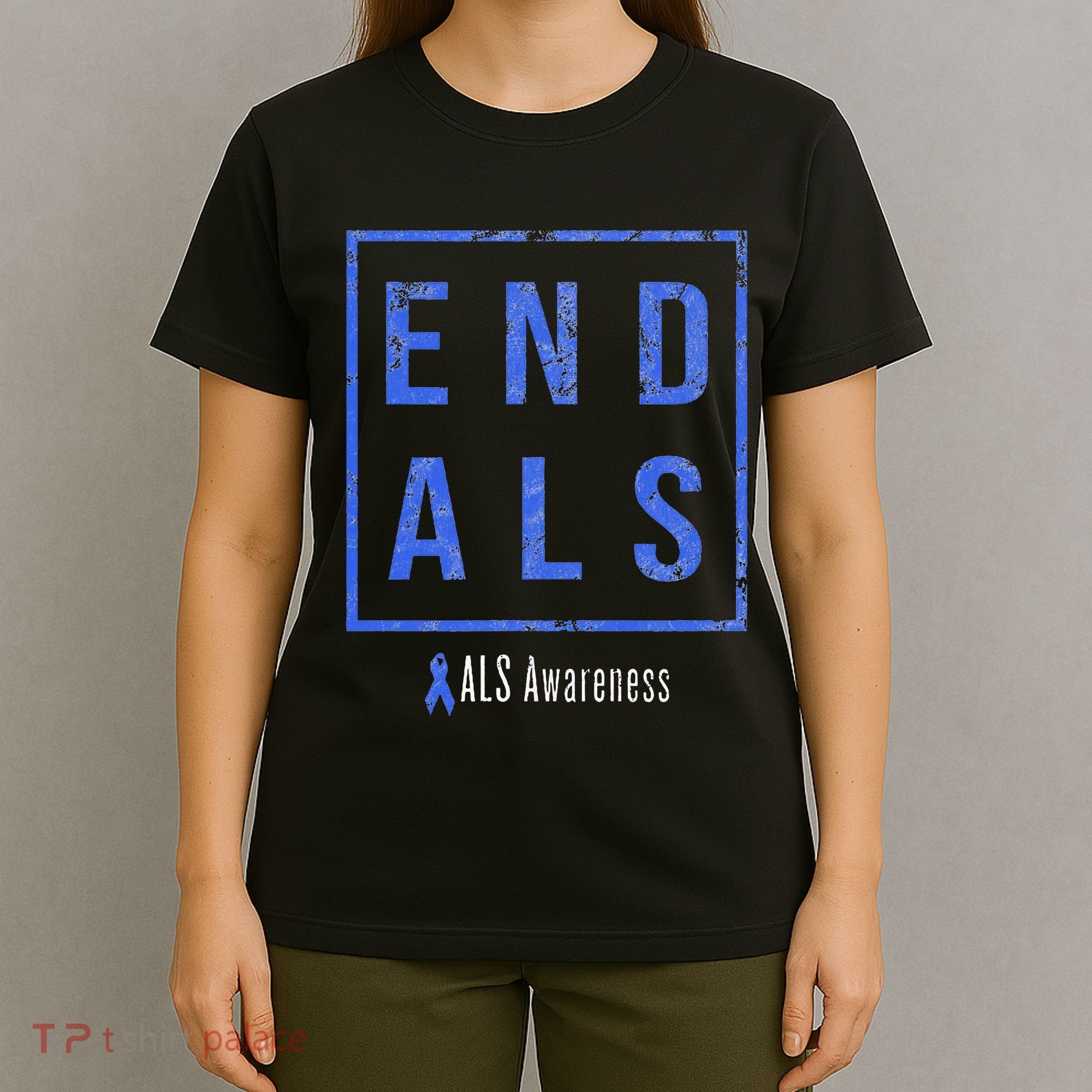 End Als Distressed Als Awareness T-Shirt