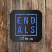 End Als Distressed Als Awareness Coaster thumb 0