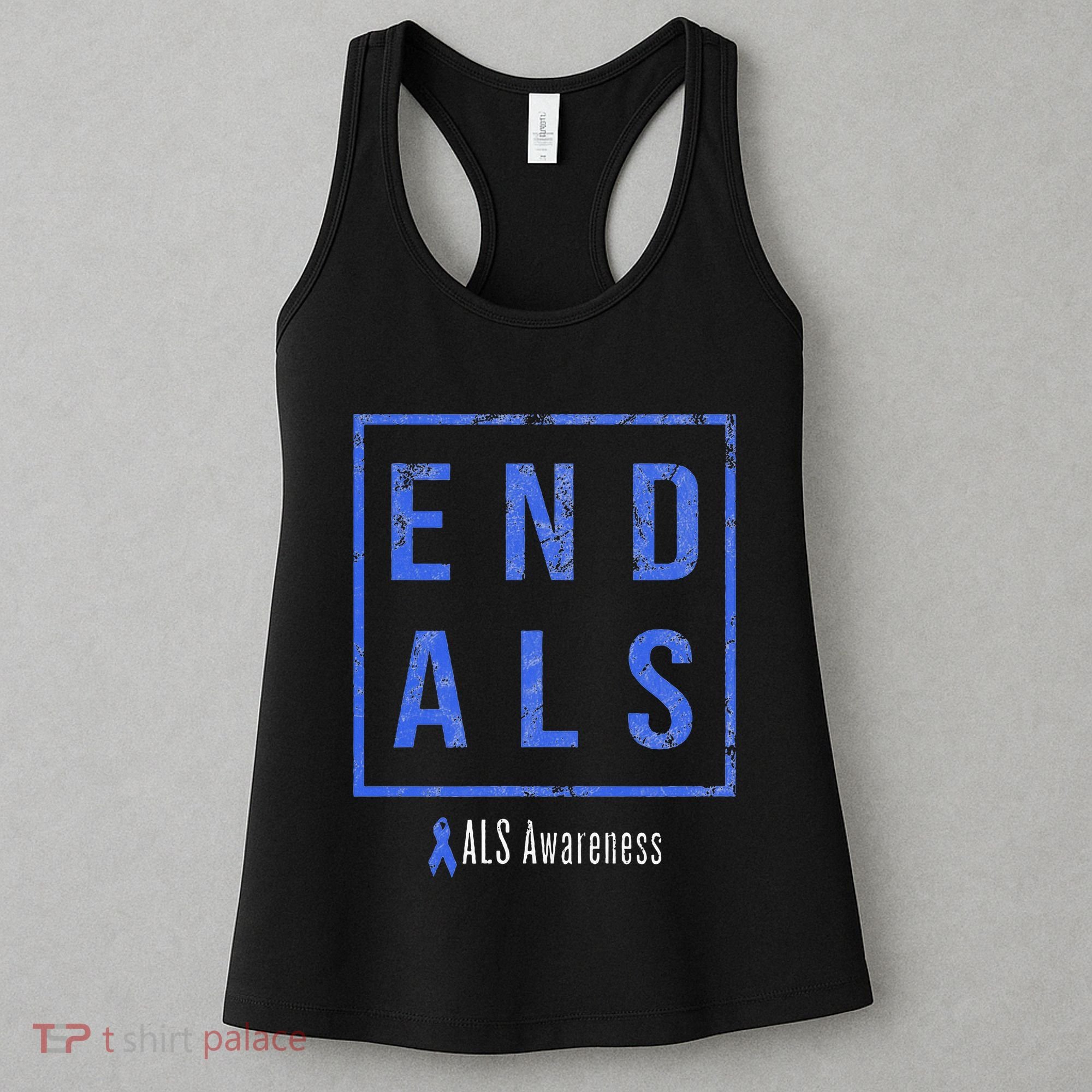 End Als Distressed Als Awareness Women's Tank Top