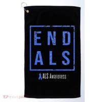 End Als Distressed Als Awareness Golf Towel thumb 0