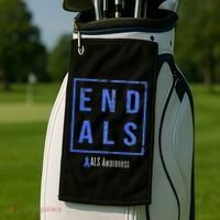 End Als Distressed Als Awareness Golf Towel thumb 2