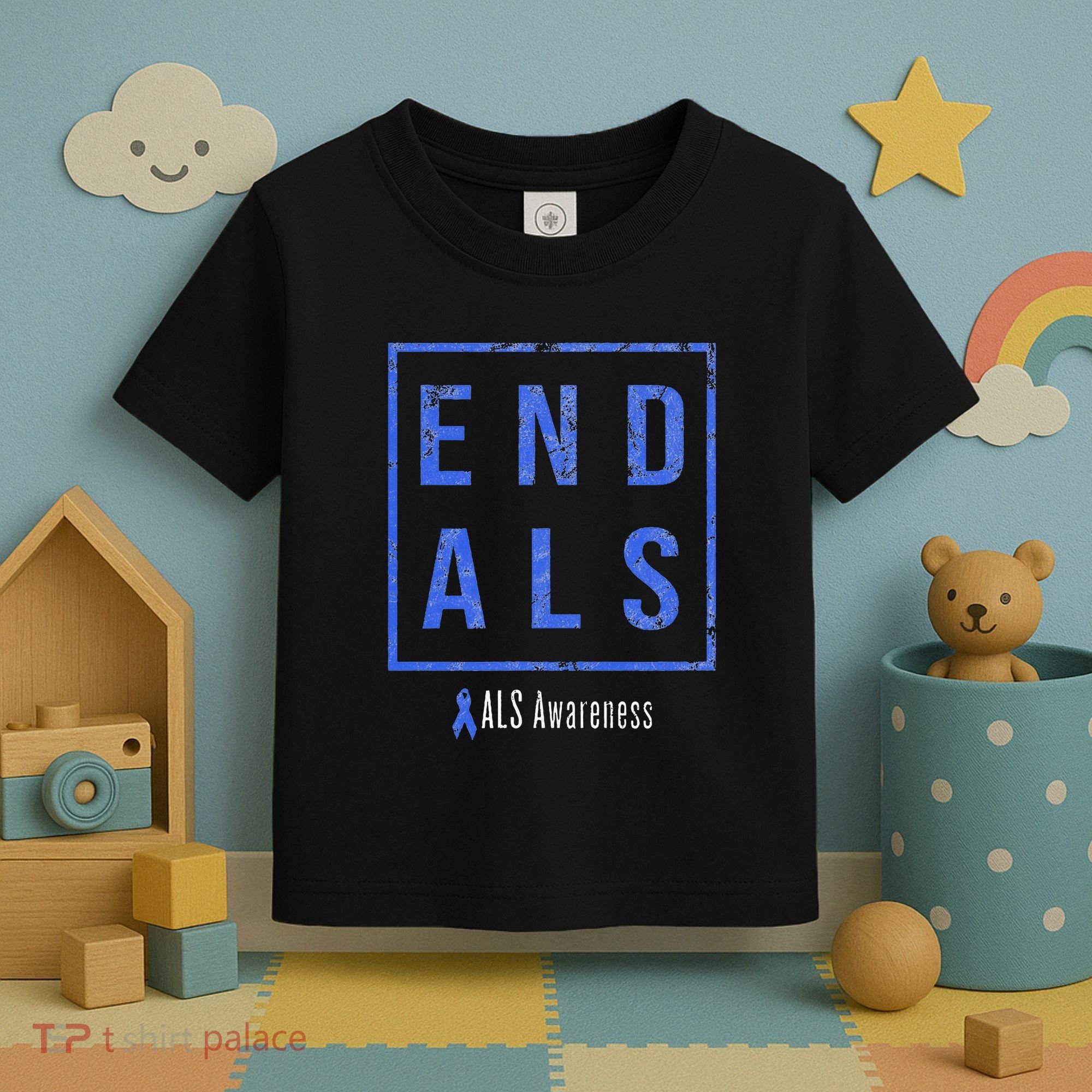 End Als Distressed Als Awareness Toddler T-Shirt
