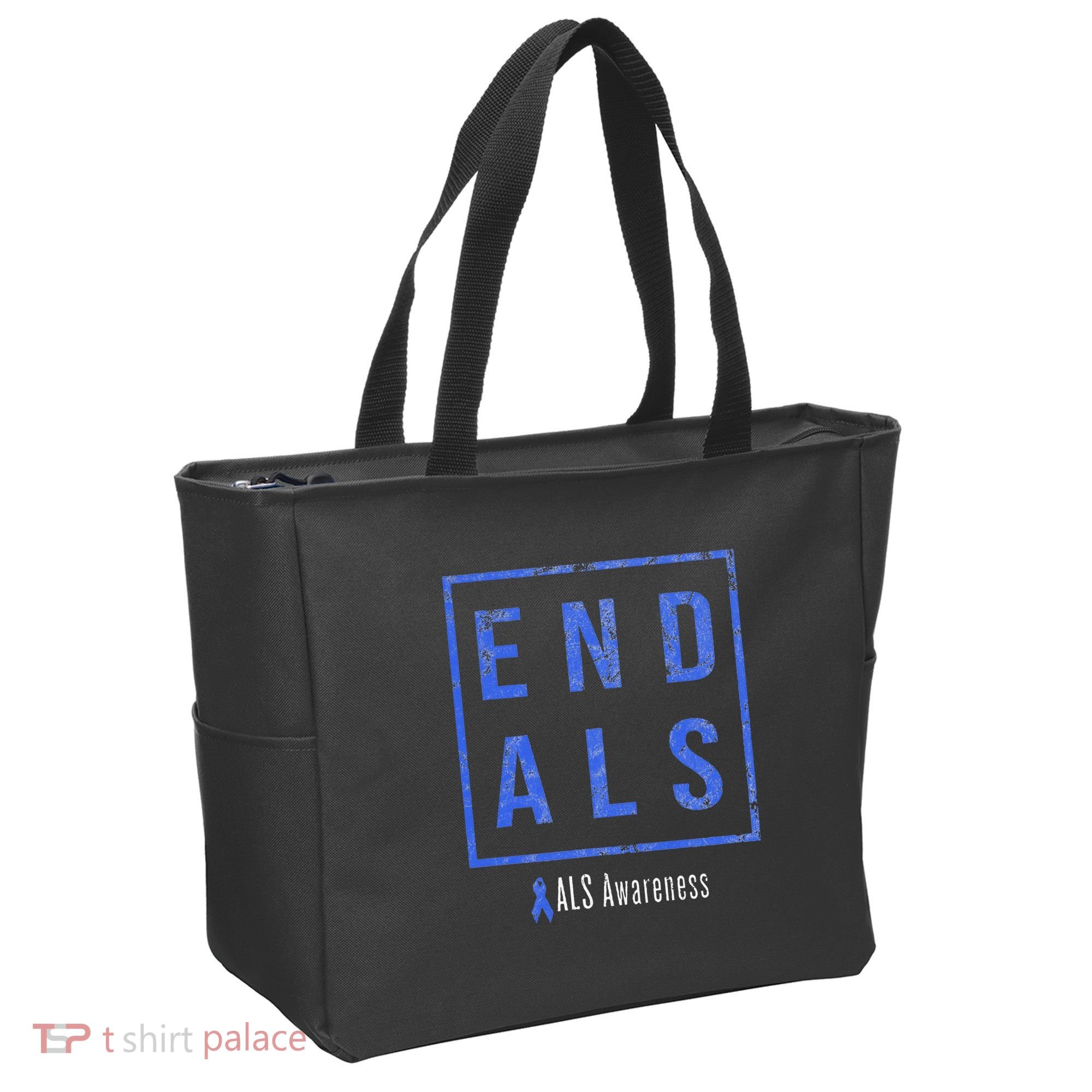 End Als Distressed Als Awareness Tote Bag