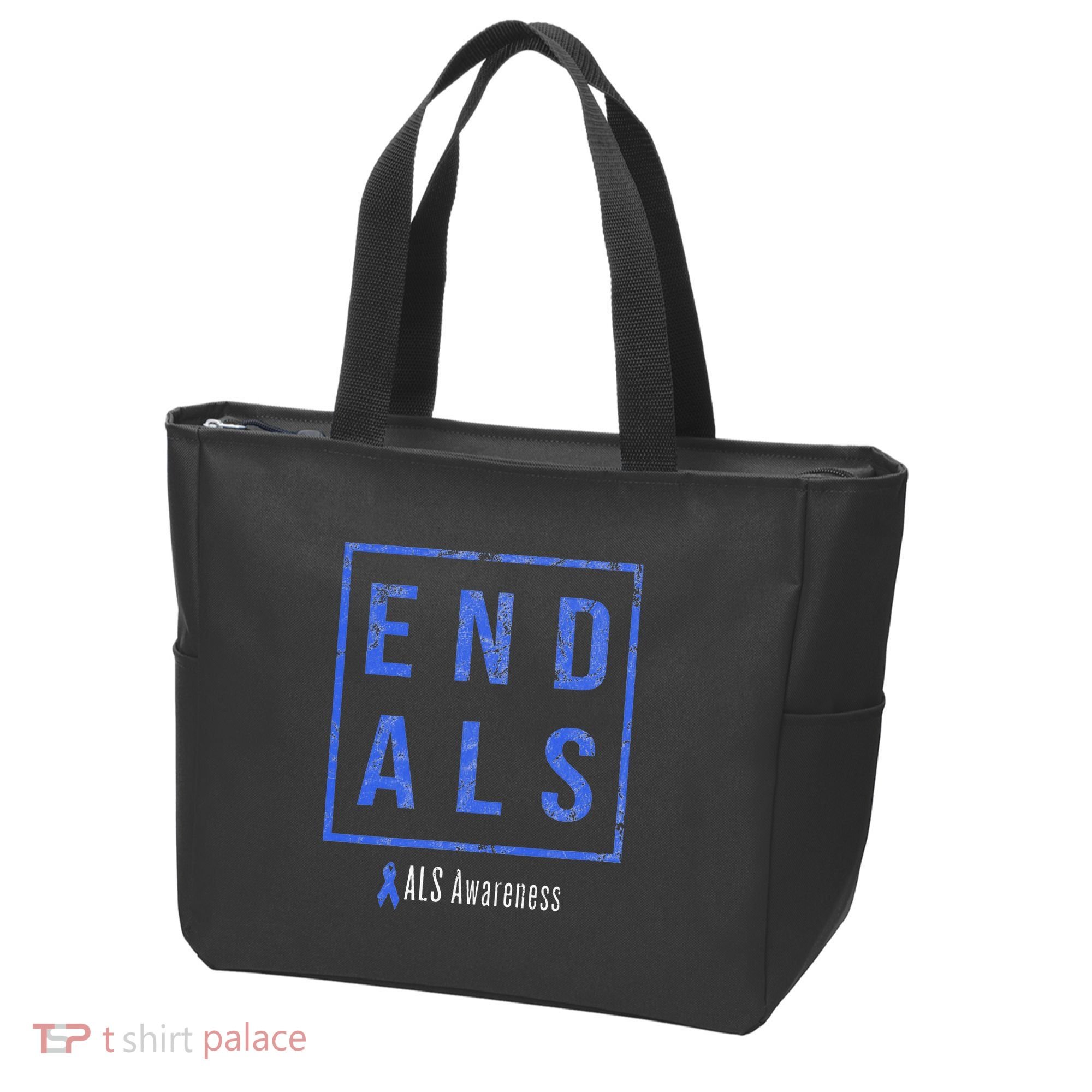 End Als Distressed Als Awareness Tote Bag