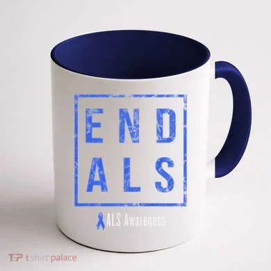 End Als Distressed Als Awareness Coffee Mug back