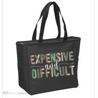 Expensive And Difficult Wife Sarcastic Funny Mom Tote Bag thumb 2