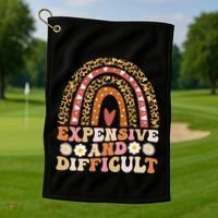 Expensive And Difficult Funny Mom Life For Bougie Golf Towel thumb 1