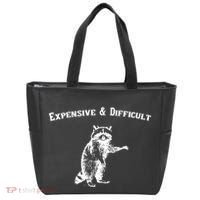 Expensive And Difficult Retro Funny Raccoon Tote Bag thumb 0