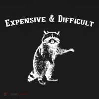 Expensive And Difficult Retro Funny Raccoon Tote Bag thumb 4