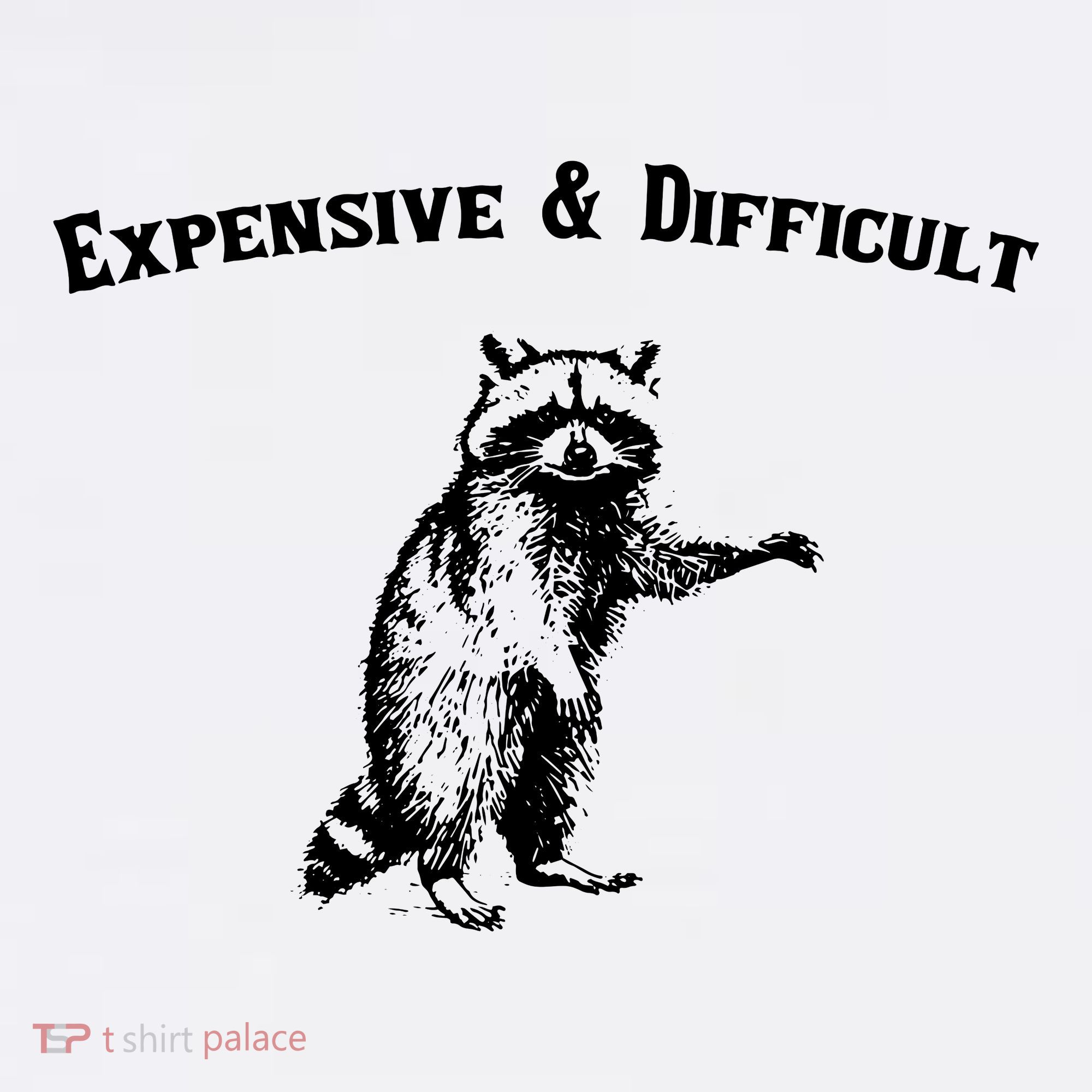 Expensive And Difficult Retro Funny Raccoon Doggie Tank