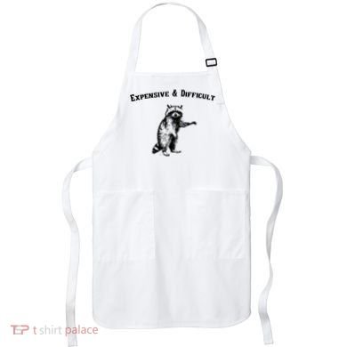 Expensive And Difficult Retro Funny Raccoon Apron