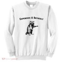 Expensive And Difficult Retro Funny Raccoon Sweatshirt thumb 0