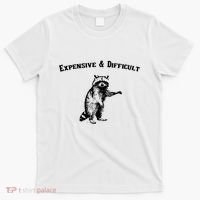 Expensive And Difficult Retro Funny Raccoon T-Shirt thumb 0