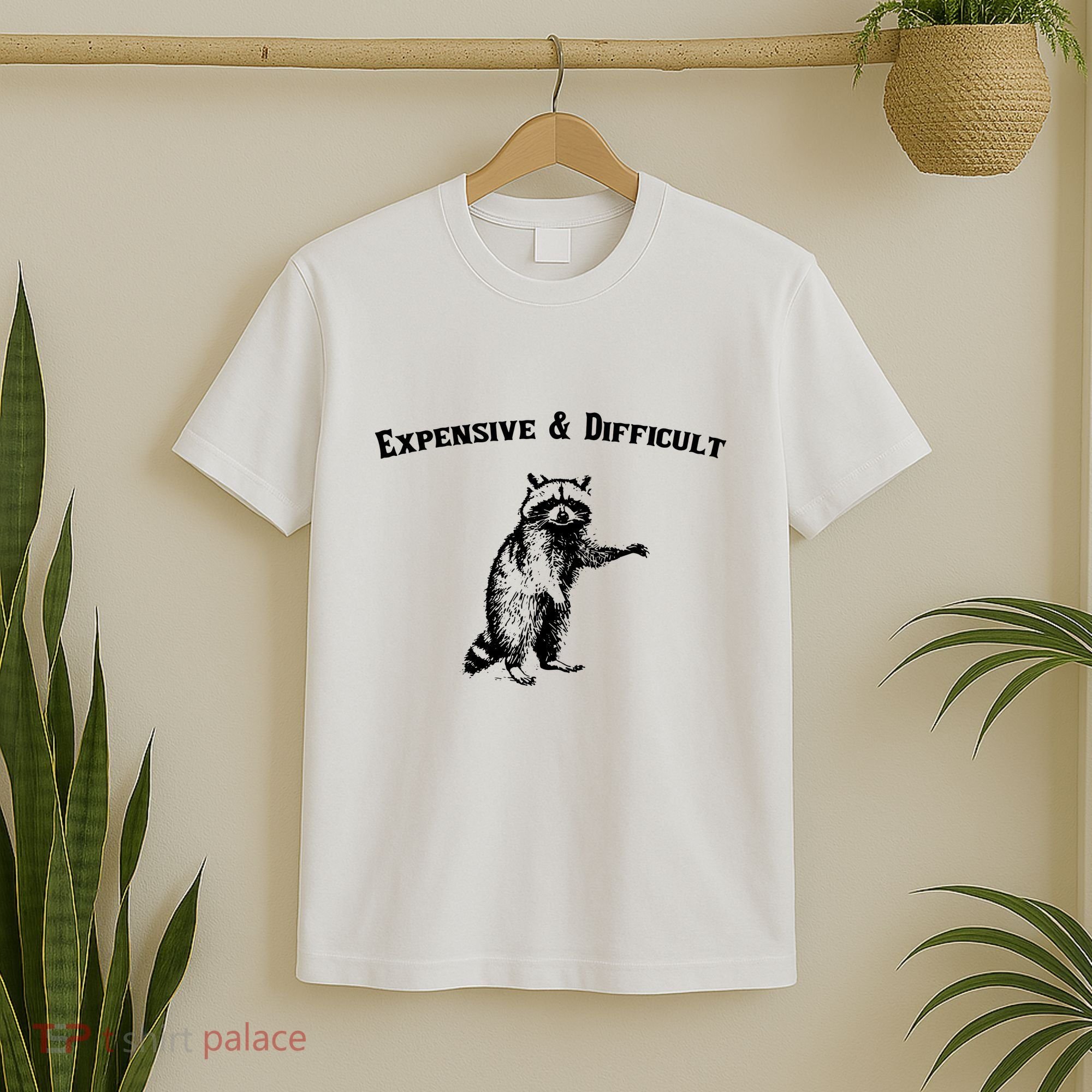 Expensive And Difficult Retro Funny Raccoon T-Shirt