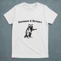 Expensive And Difficult Retro Funny Raccoon T-Shirt thumb 5