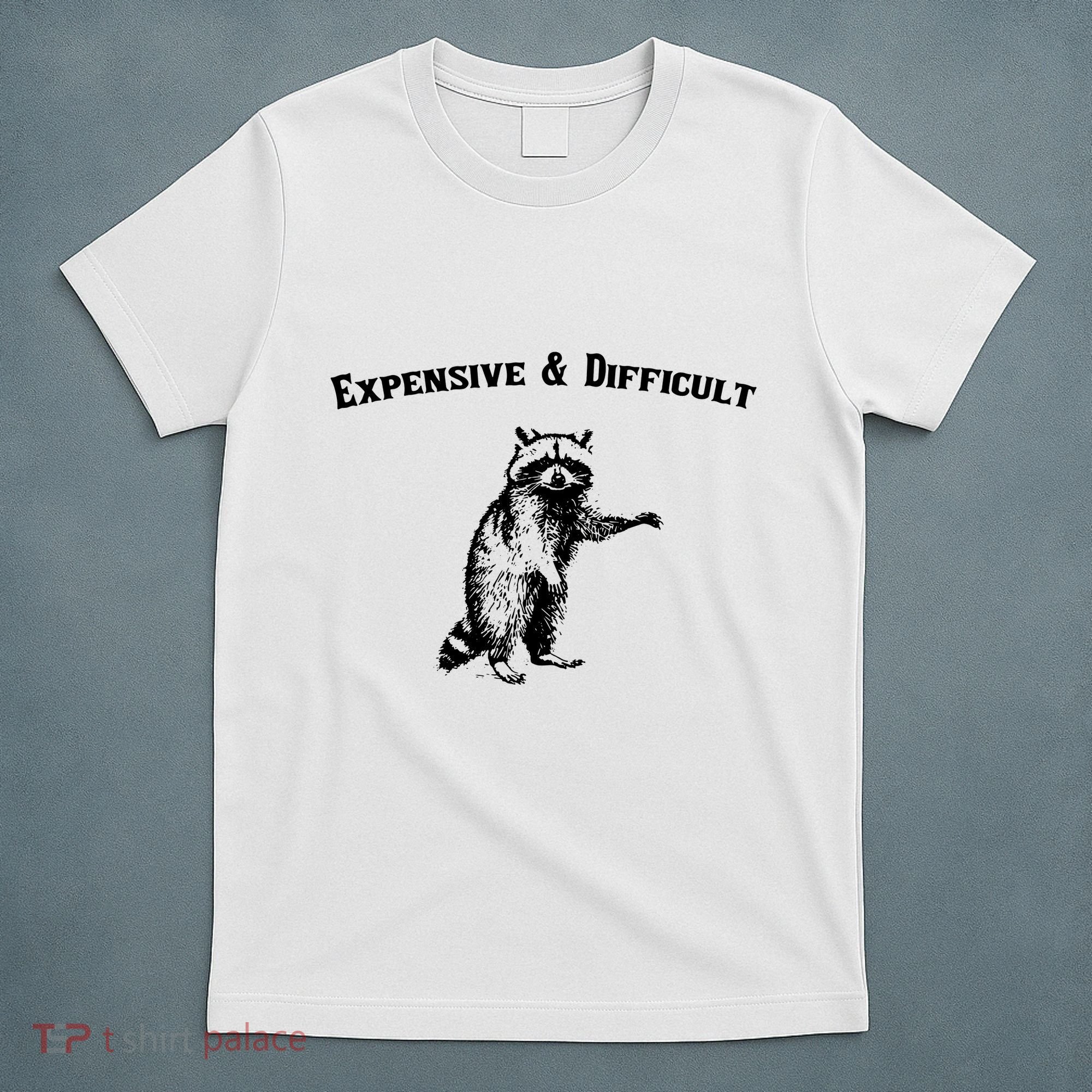 Expensive And Difficult Retro Funny Raccoon T-Shirt